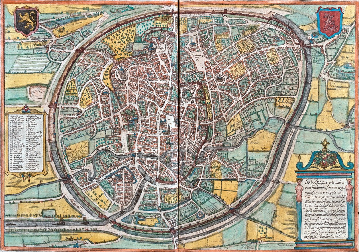 Brüssel, Belgien von Georg and Hogenberg Franz (1535-90) Braun