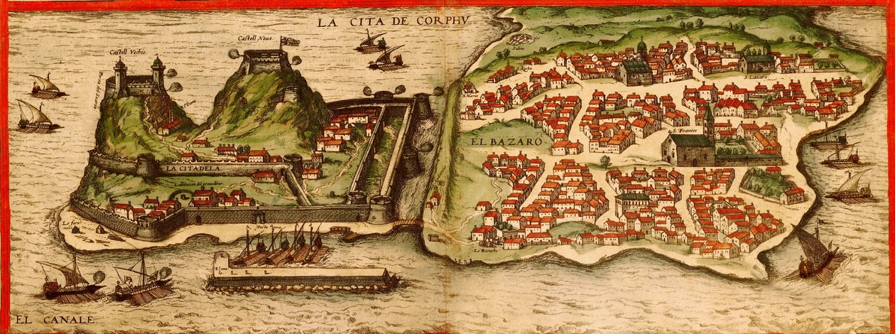 Korfu, Griechenland von Georg and Hogenberg Franz (1535 90) Braun