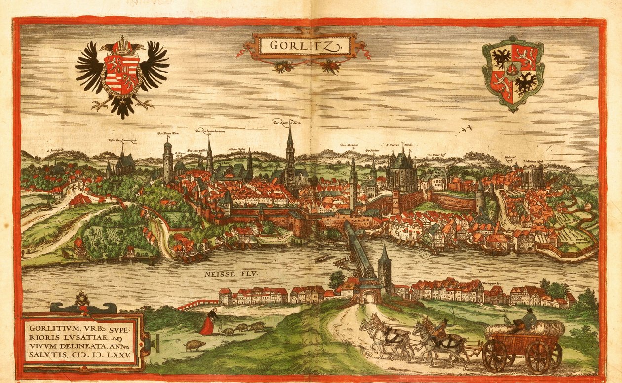 Görlitz, Deutschland von Georg and Hogenberg Franz (1535 90) Braun