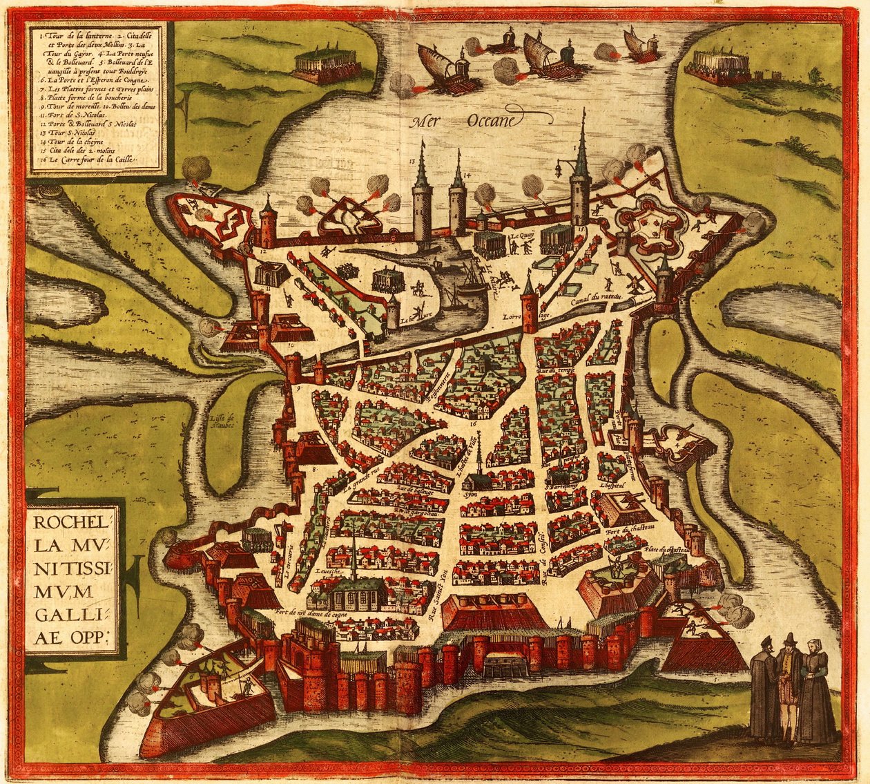 La Rochelle, Frankreich von Georg and Hogenberg Franz (1535 90) Braun