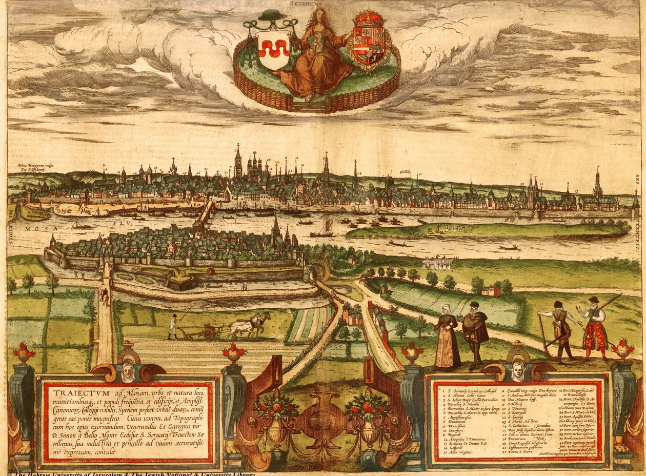 Maastricht, Niederlande von Georg and Hogenberg Franz (1535 90) Braun