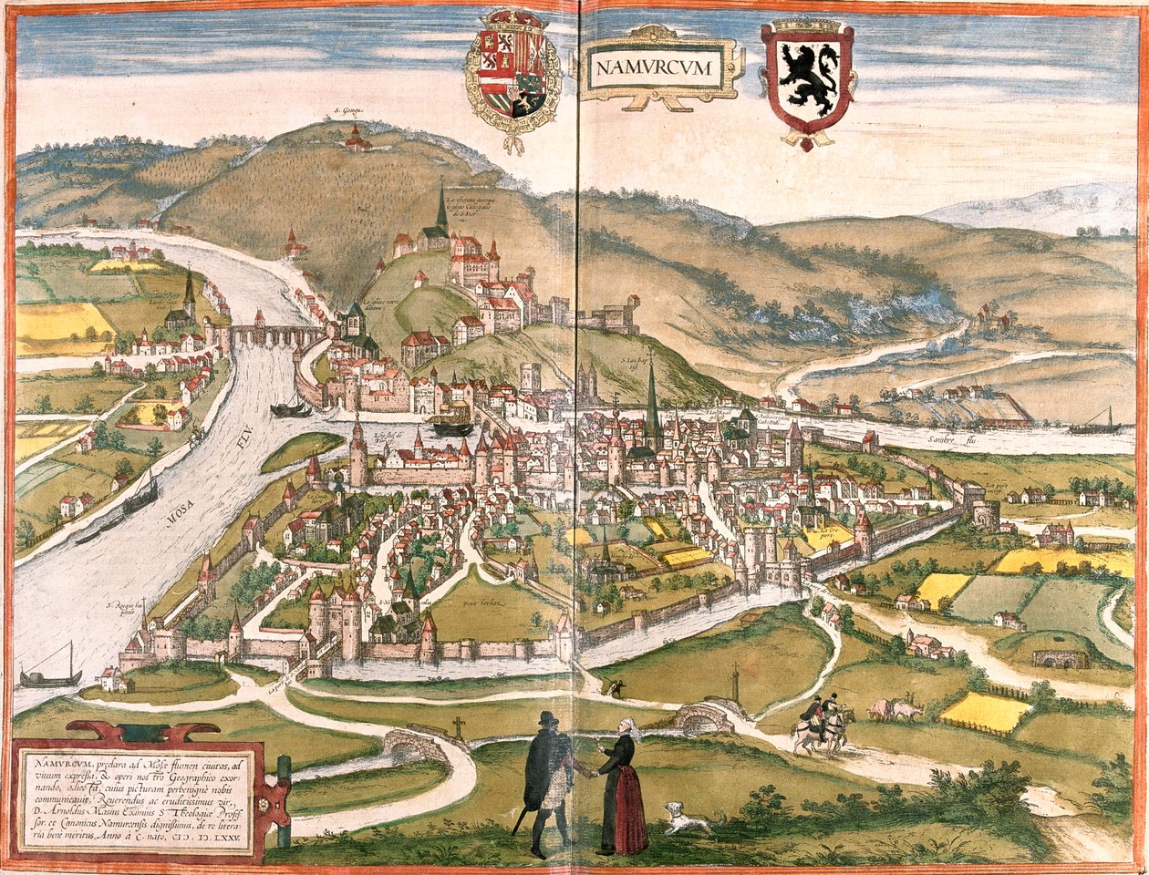 Namur, Belgien von Georg and Hogenberg Franz (1535-90) Braun