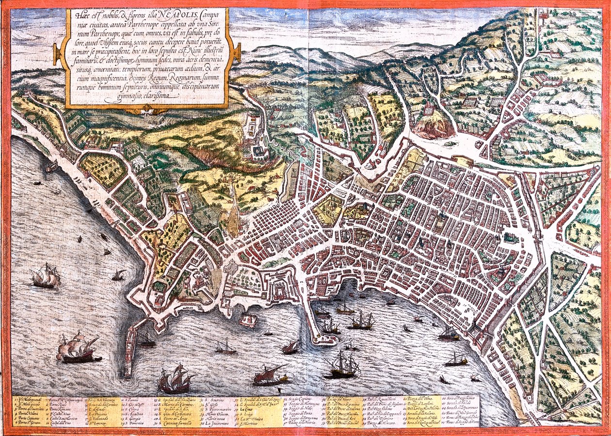 Neapel, Italien von Georg and Hogenberg Franz (1535-90) Braun