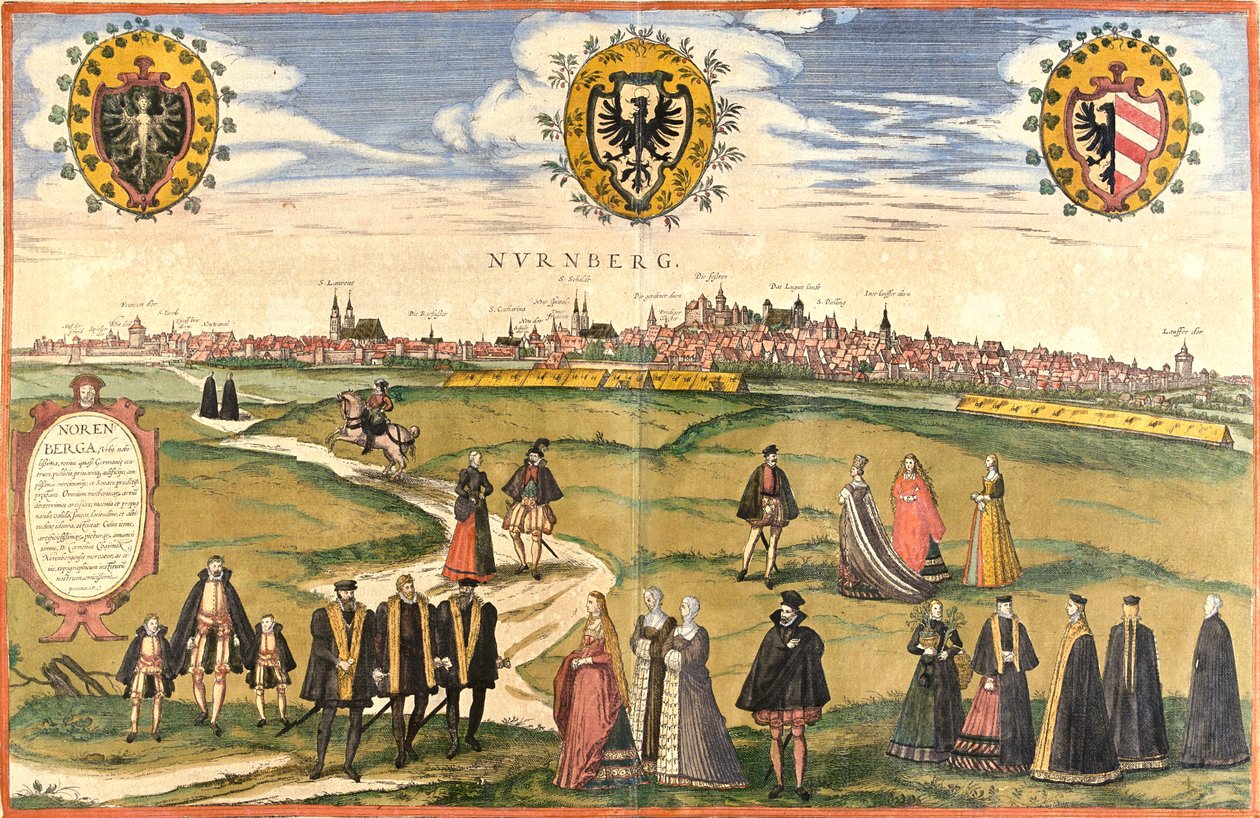 Nürnberg, Deutschland von Georg and Hogenberg Franz (1535 90) Braun