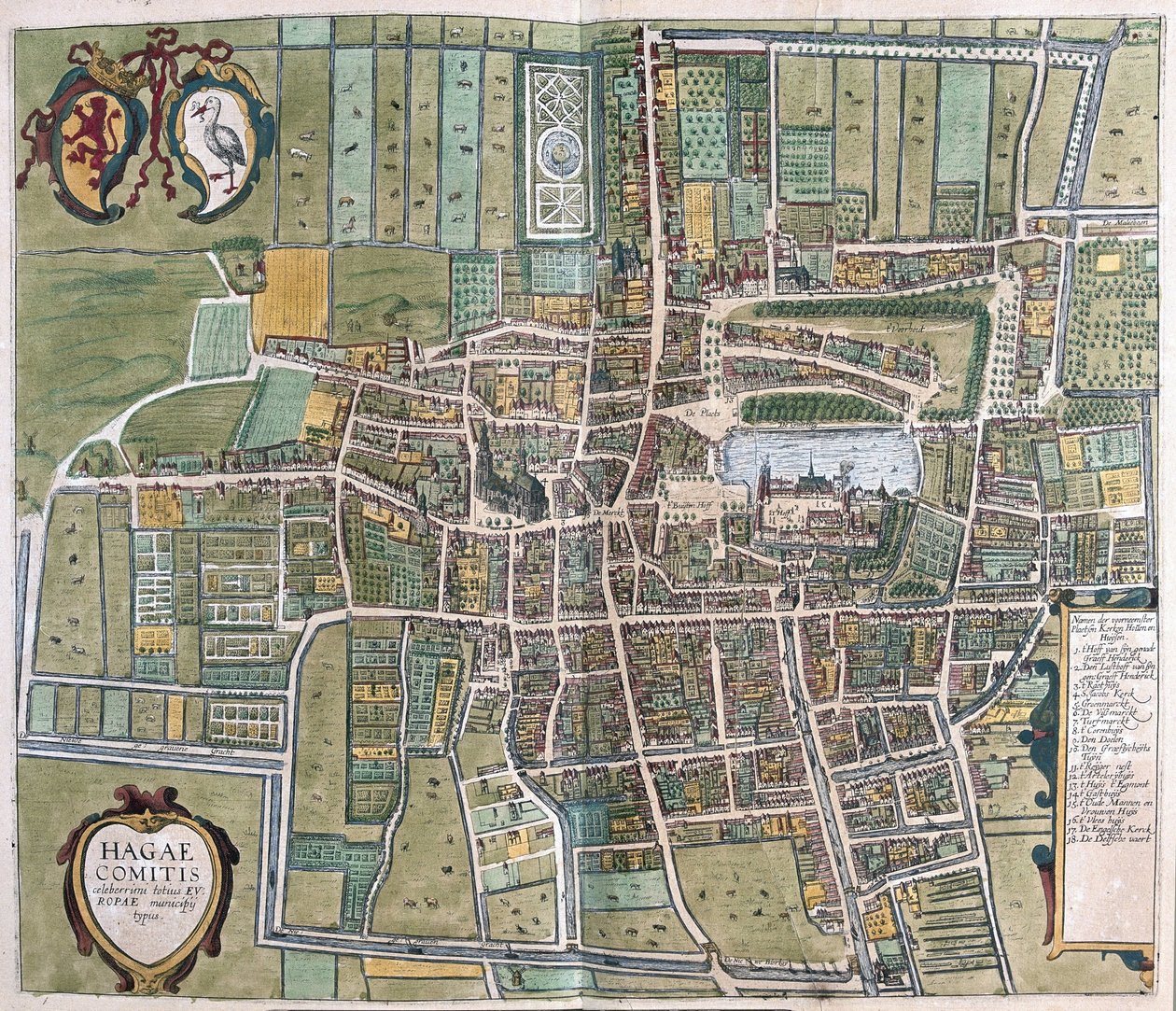 Den Haag, Niederlande (Gravur) von Georg Braun and Hogenberg Franz