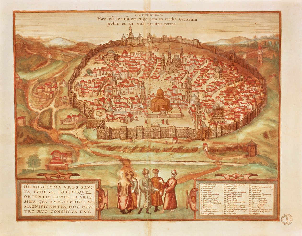 Jerusalem aus 'Civitates Orbis Terrarum' von Georg Braun