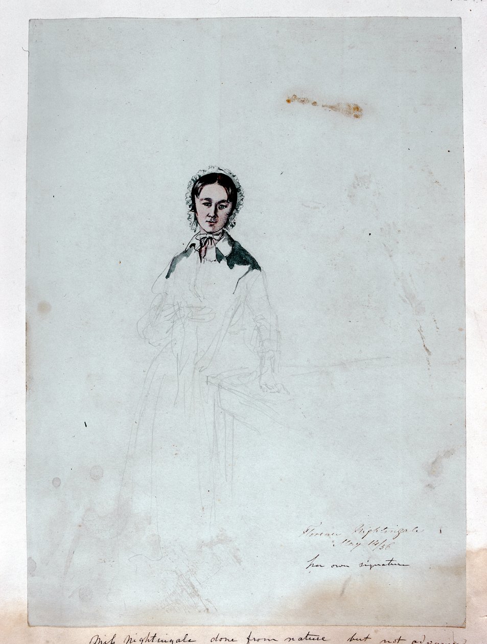 Ein unvollendetes Porträt von Florence Nightingale (1820-1910), 1856 von George Cadogan