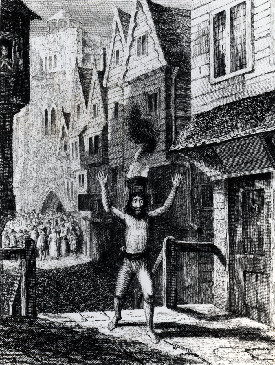 Solomon Eagle, graviert von Davenport, veröffentlicht von Thomas Tegg und Sohn, 1835 von George Cruikshank