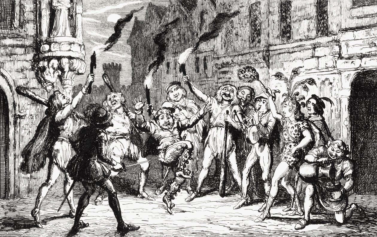 Die Zecher, Illustration aus 