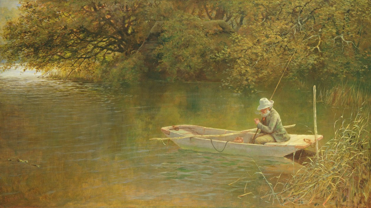 Zufriedenheit, eine Ecke eines Norfolk Broad von George Parsons Norman