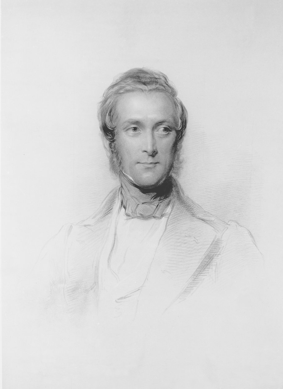 Porträt von James Ramsay, 10. Earl und 1. Marquess of Dalhousie (1812-60) von George Richmond