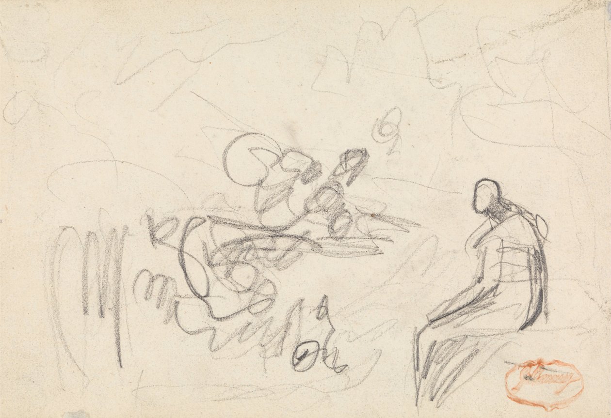 Figurenkompositionsstudie 43 von George Romney: Kunstdruck
