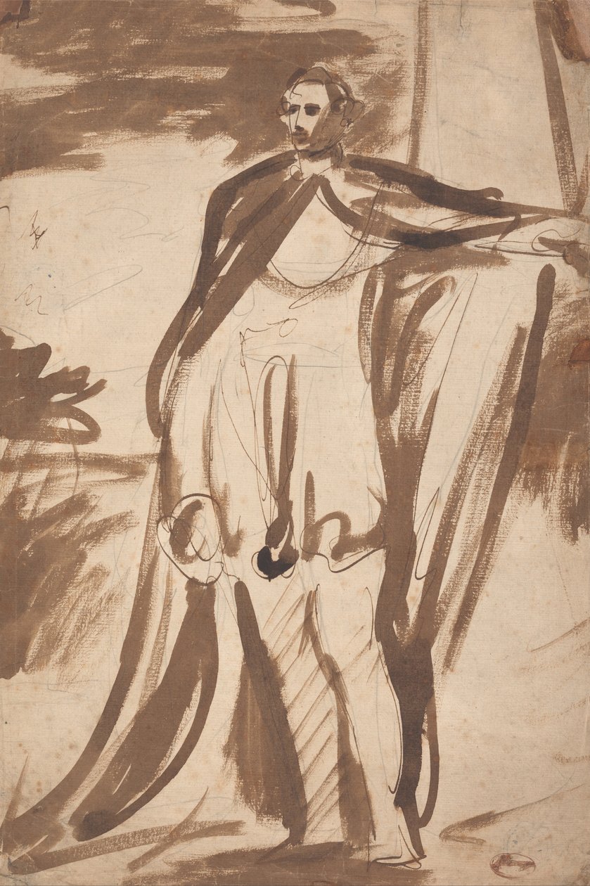 Lord Salisbury, stehend an einer Säule von George Romney