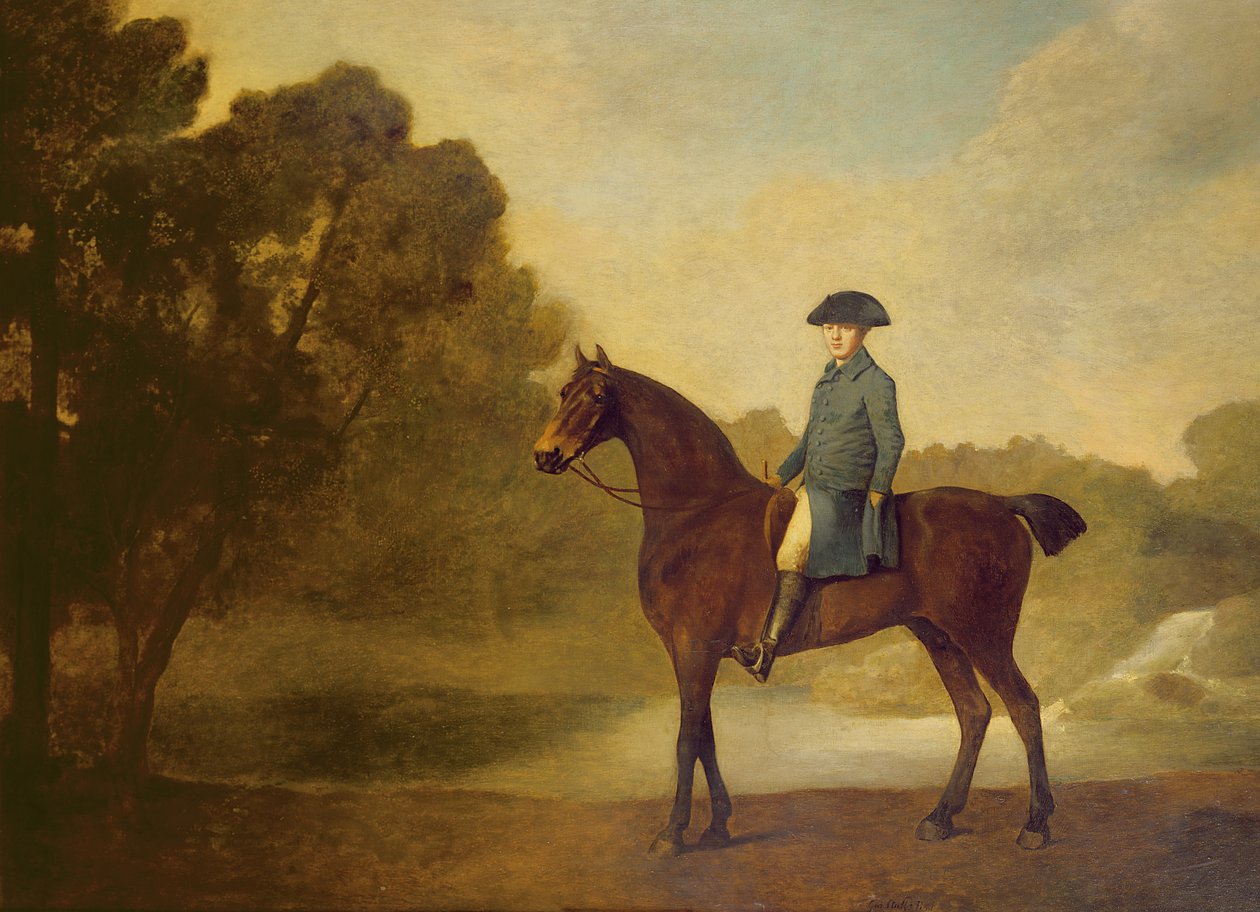 Ein Herr auf einem braunen Jäger, 1771 von George Stubbs