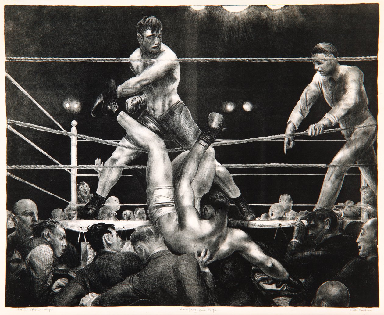 Dempsey und Firpo, 1923-24 von George Wesley Bellows