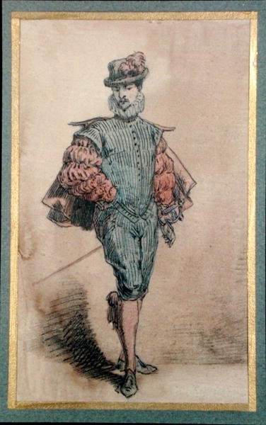 Männliche Figur in historischer Kleidung von George Sand