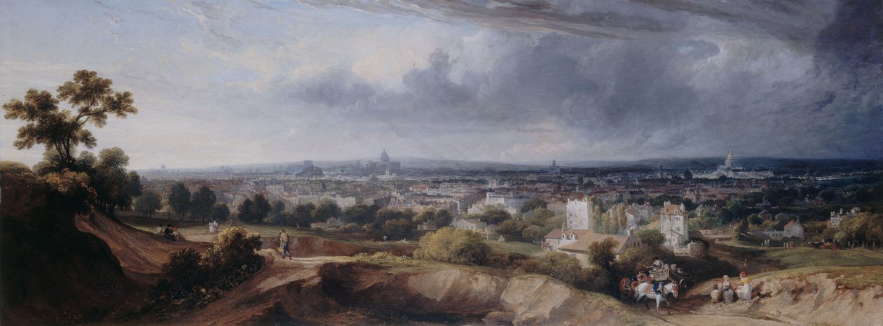 Paris von den Höhen von Montmartre aus gesehen von George Arnald