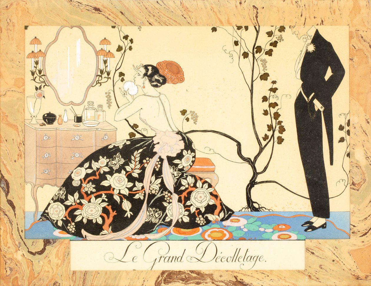 Le Grand Décolletage, aus Le Bonheur du Jour ou, Les Graces à la Mode von George Barbier
