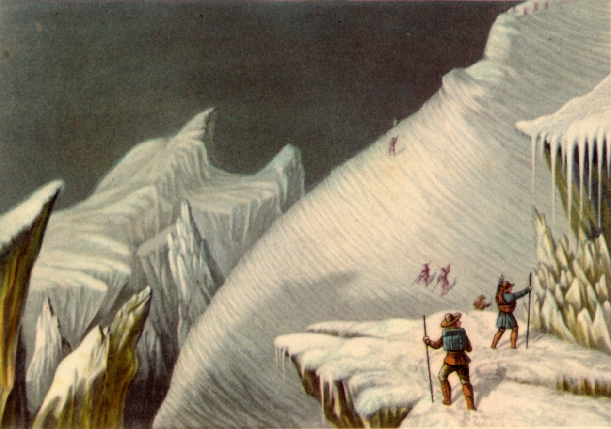 Stufe im Aufstieg auf den Mont Blanc, ca. 1853, 1946 von George Baxter