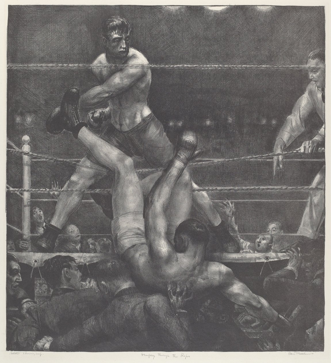 Dempsey durch die Seile von George Bellows