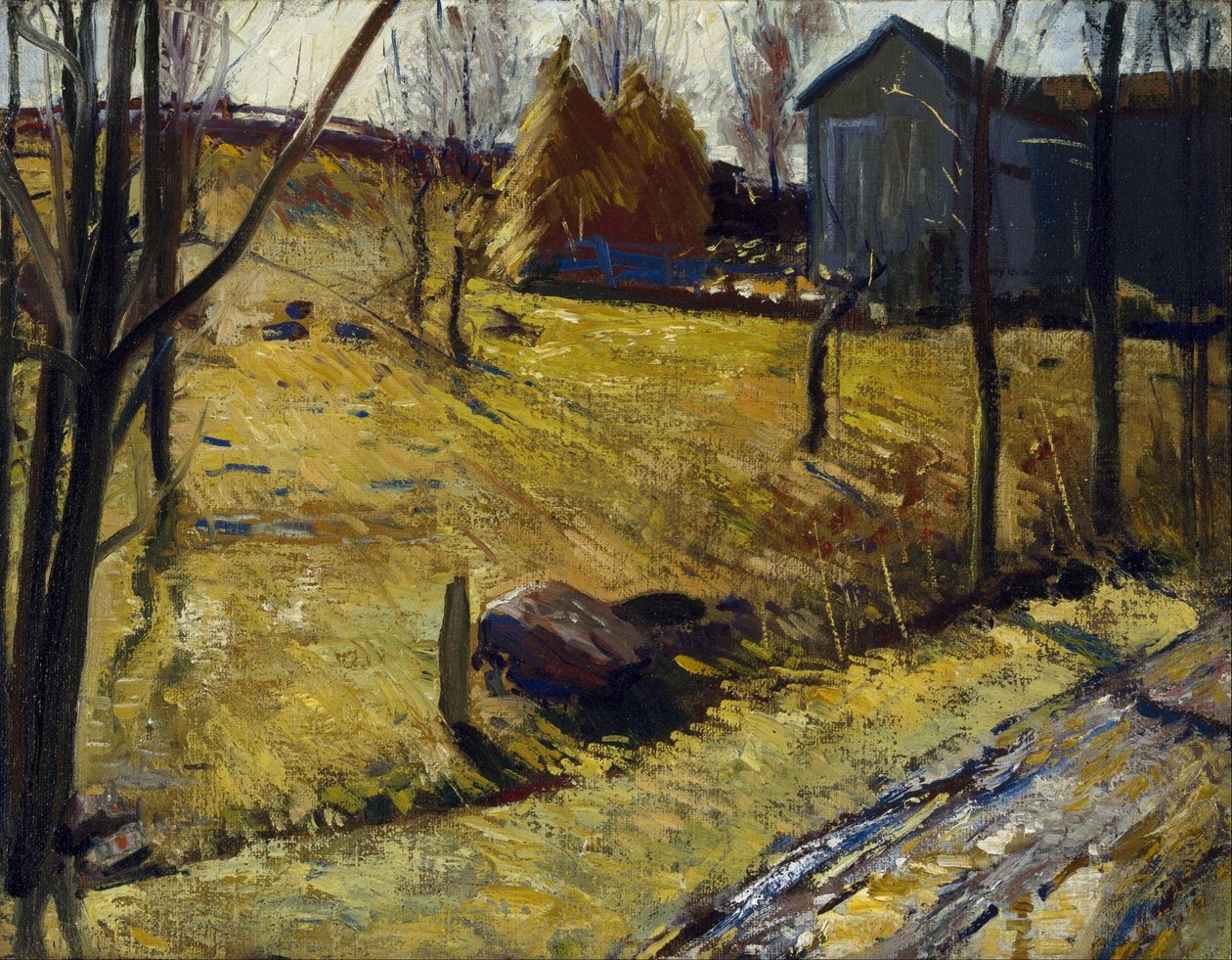 Heuschober und Scheune von George Bellows