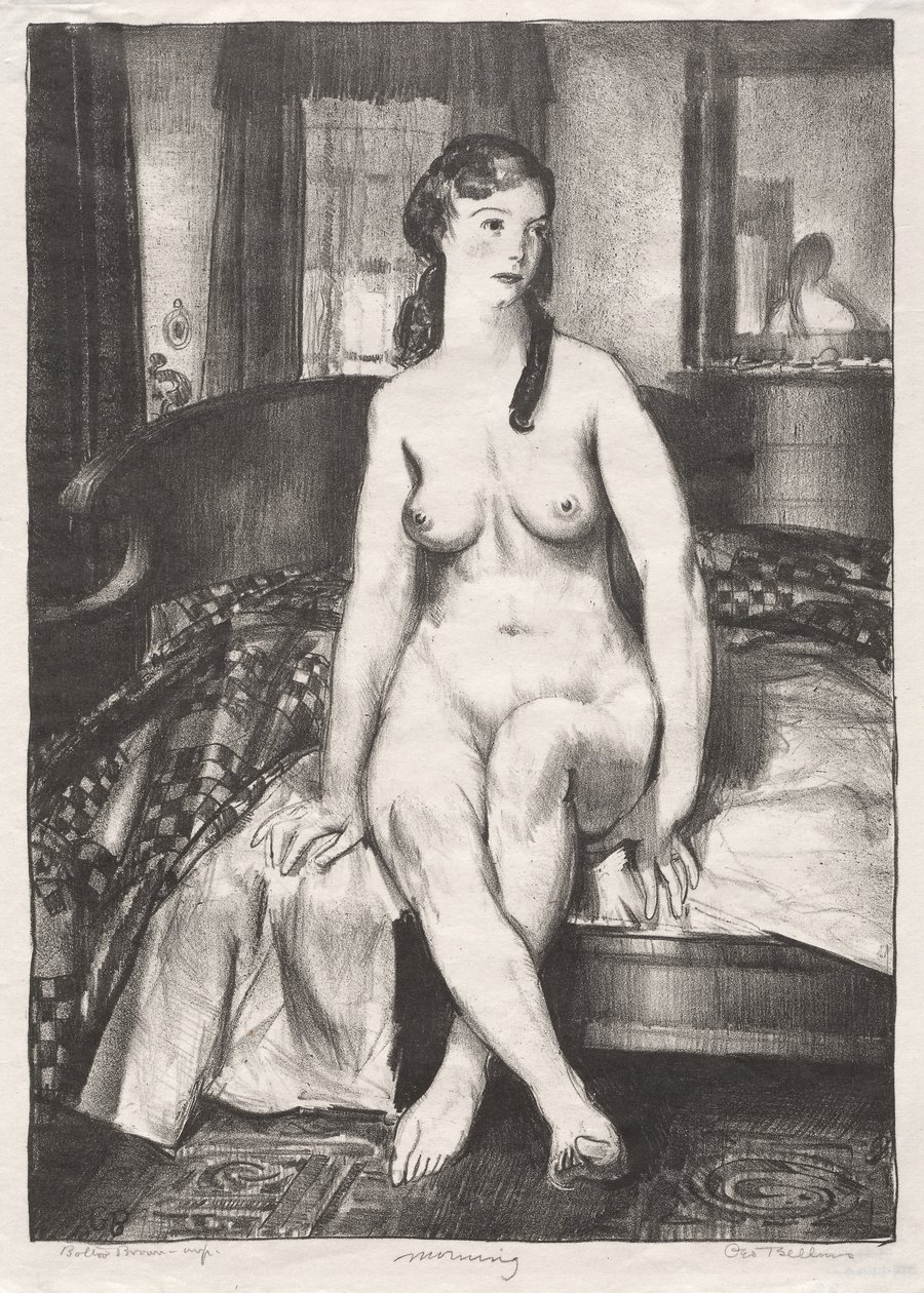 Morgen, Akt auf Bett, Zweiter Stein von George Bellows