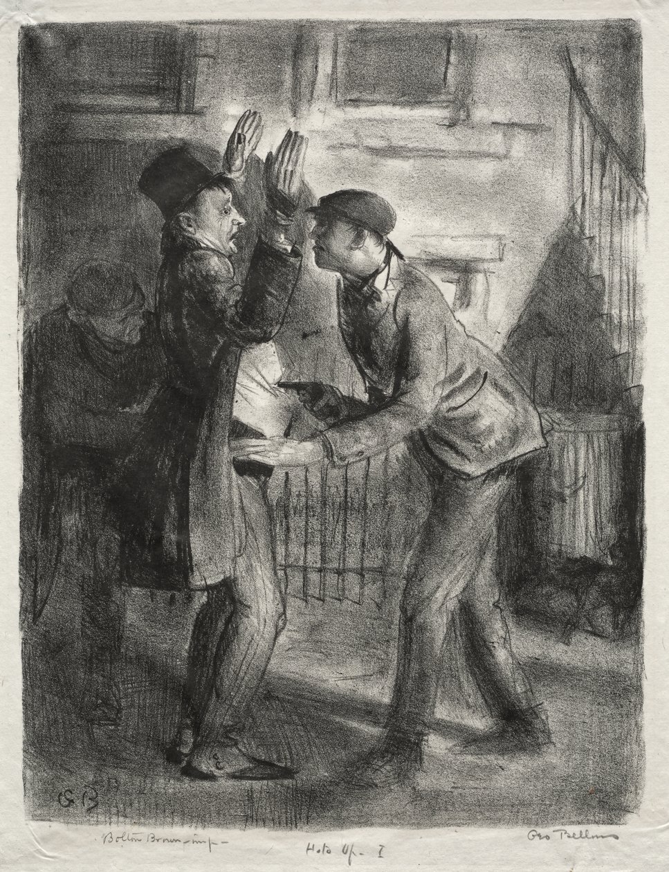 Der Überfall, erster Zustand von George Bellows