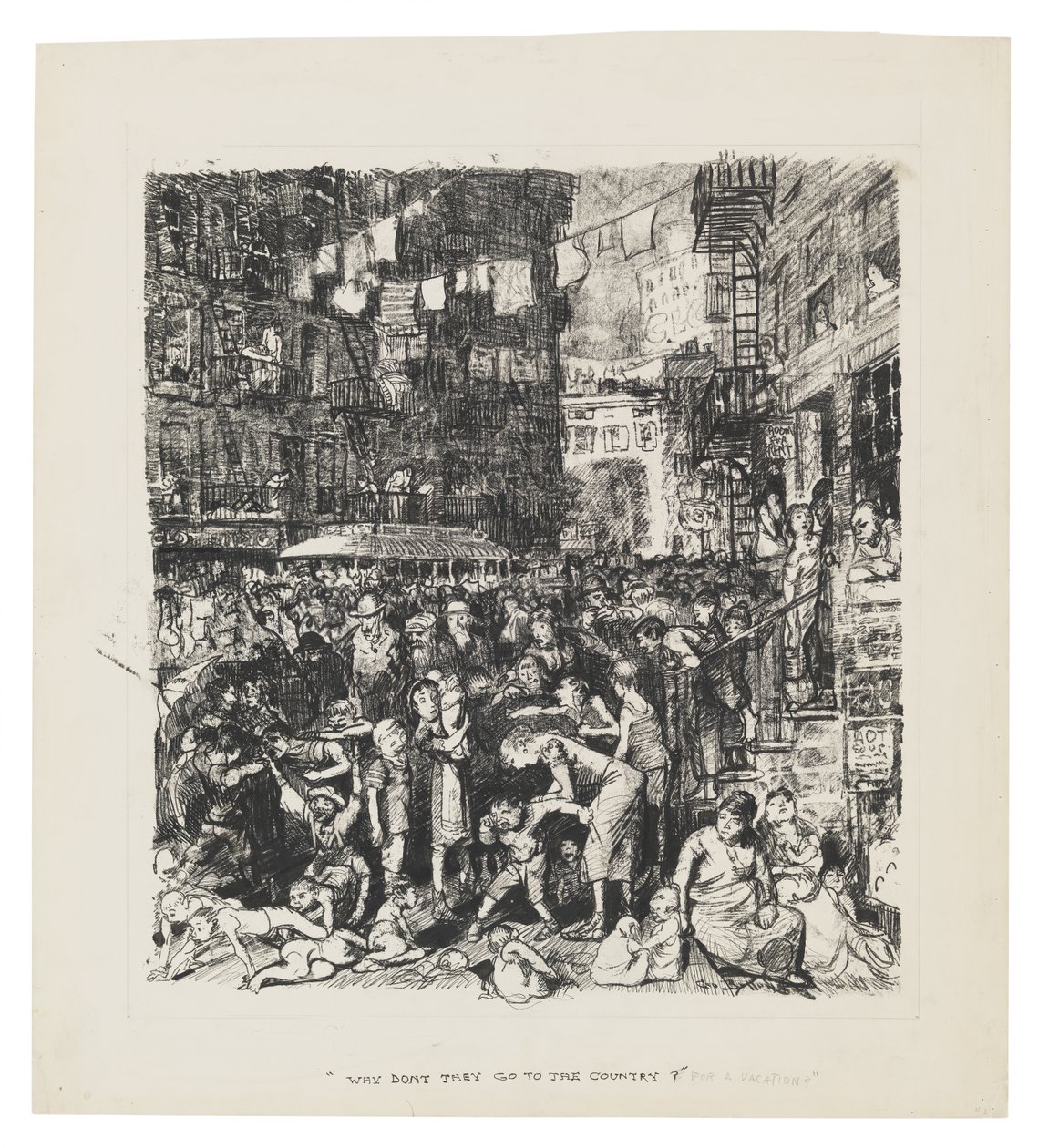 Warum fahren sie nicht zur Erholung aufs Land? von George Bellows
