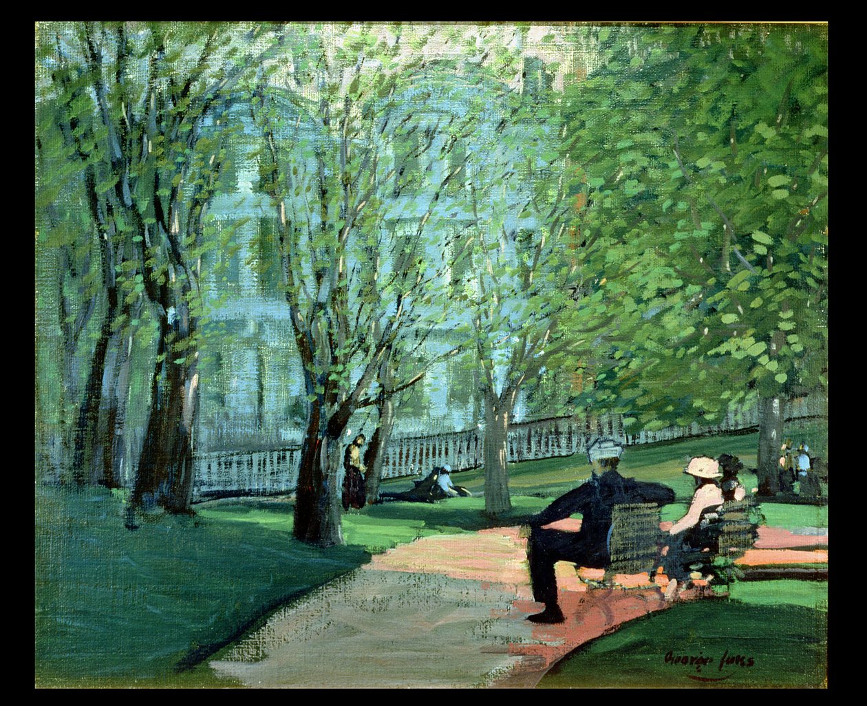 Sommertag, Boston Public Garden, ca. 1923 von George Benjamin Luks