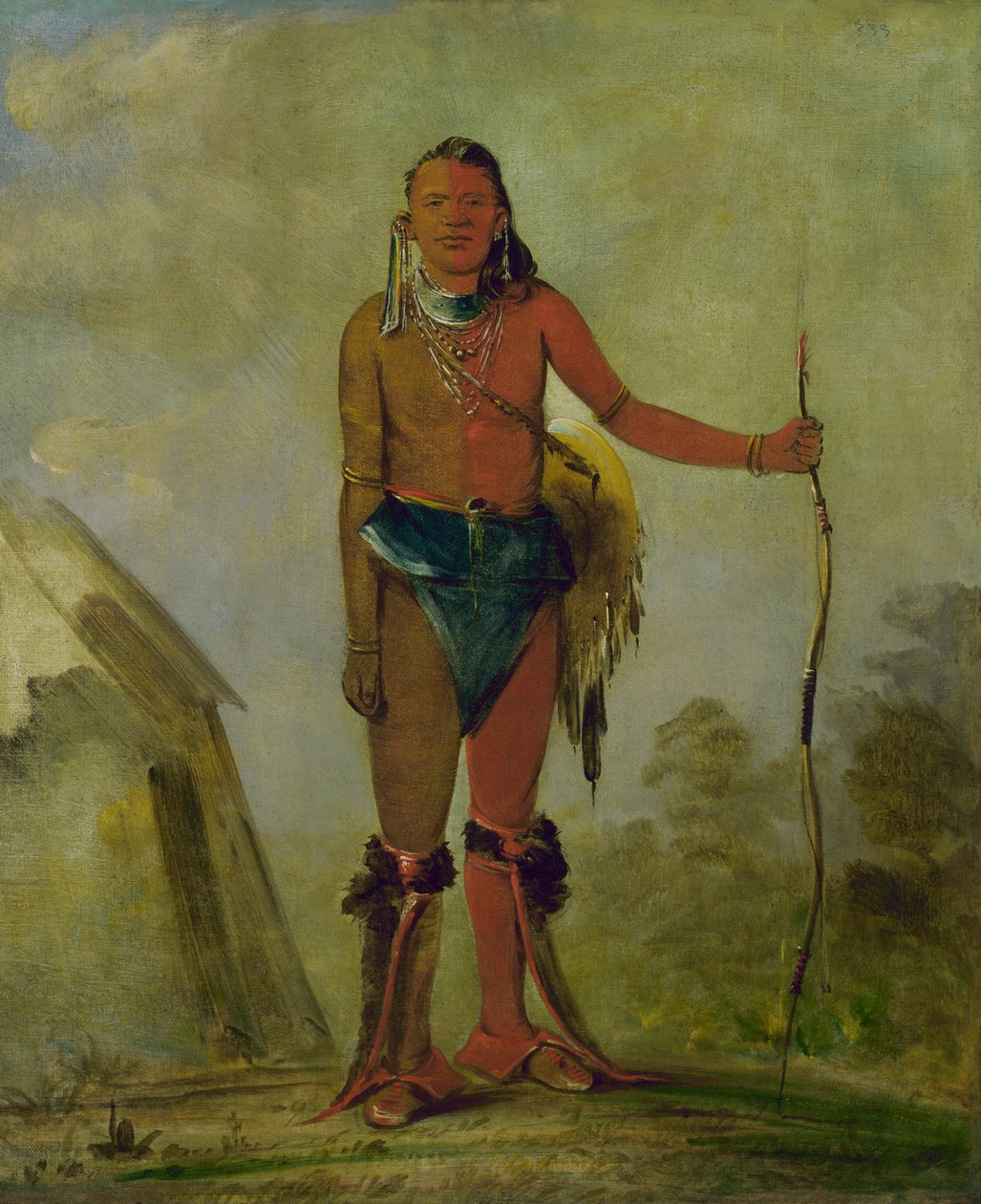 Aih-no-wa, Das Feuer, ein Medizinmann der Fox, 1835 von George Catlin