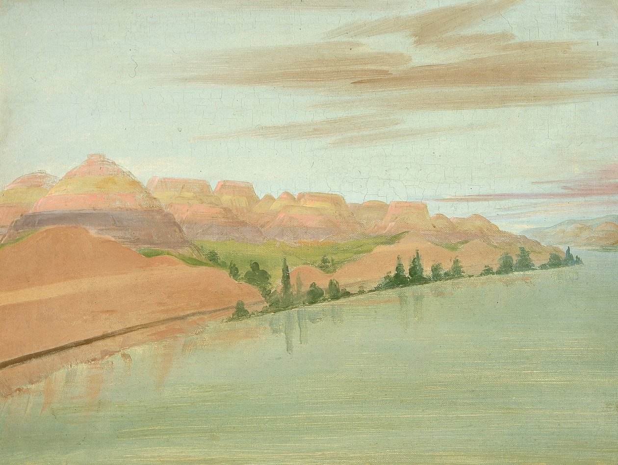 Schöne Lehmklippen, 1900 Meilen über St. Louis von George Catlin