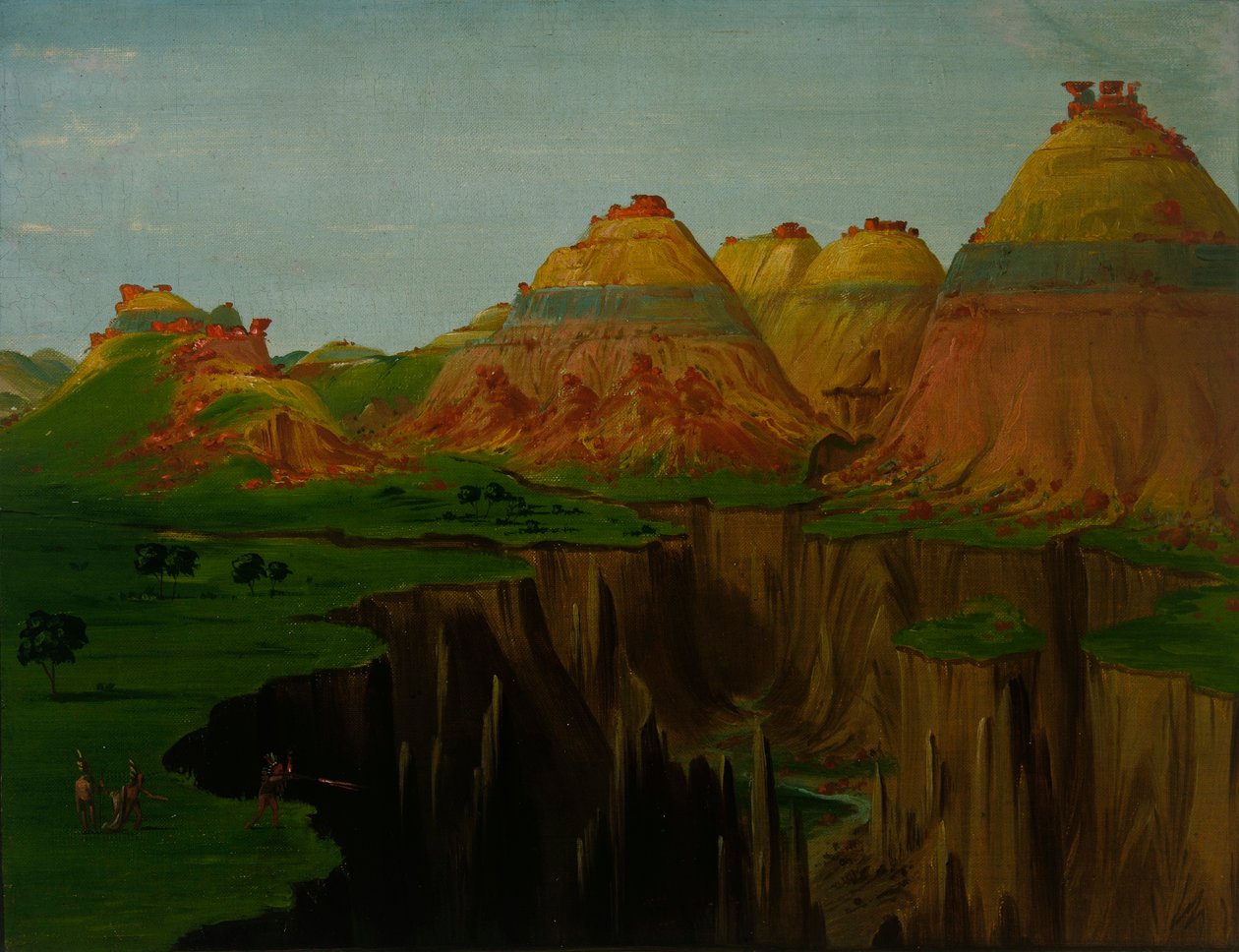 "Ziegelöfen," Lehmklippen 1900 Meilen oberhalb von St. Louis von George Catlin