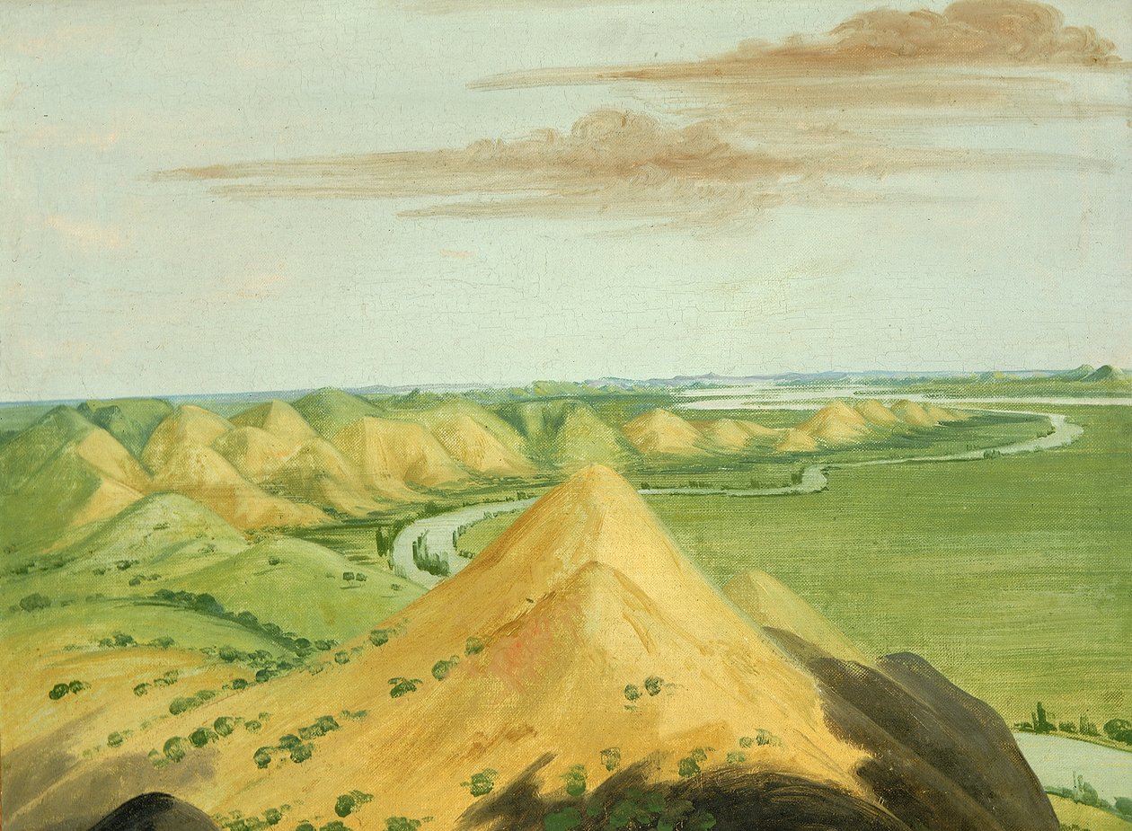 Tonklippen, Zwanzig Meilen oberhalb der Mandans, 1832 von George Catlin