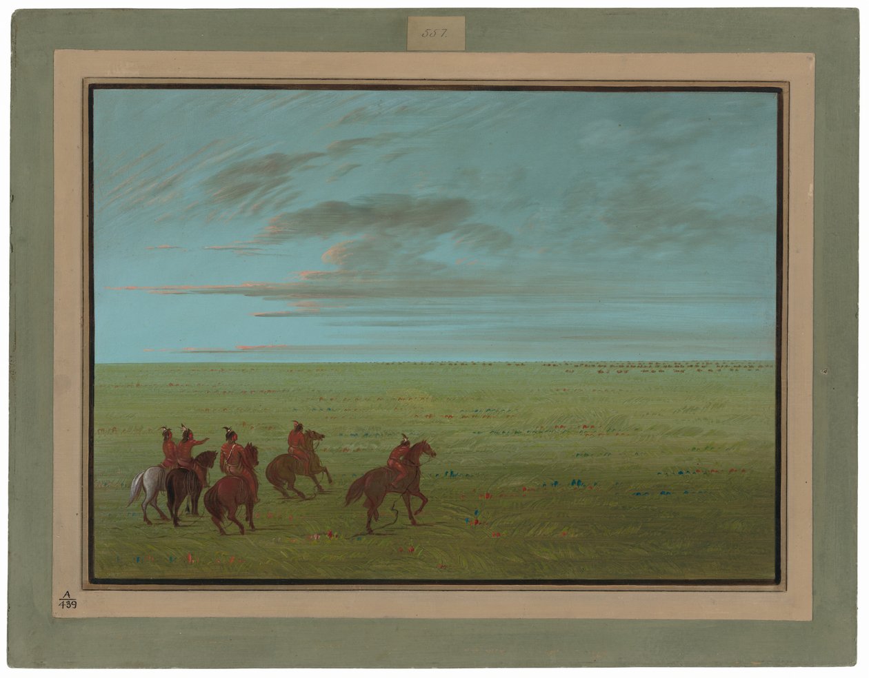 Connibos auf der Jagd nach Wildpferden von George Catlin