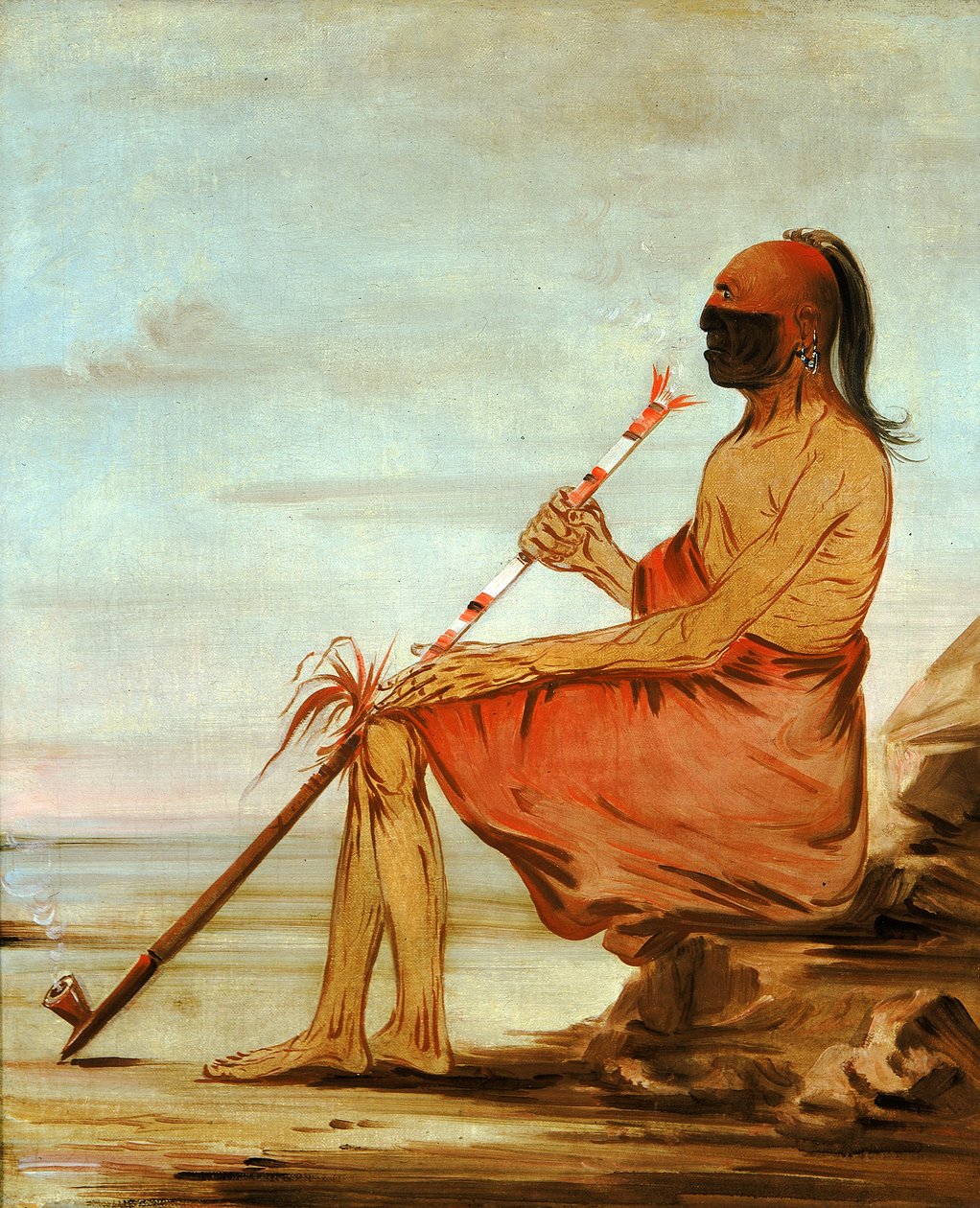 Coo-coo-coo, Die Eule, ein alter Häuptling, 1836 von George Catlin