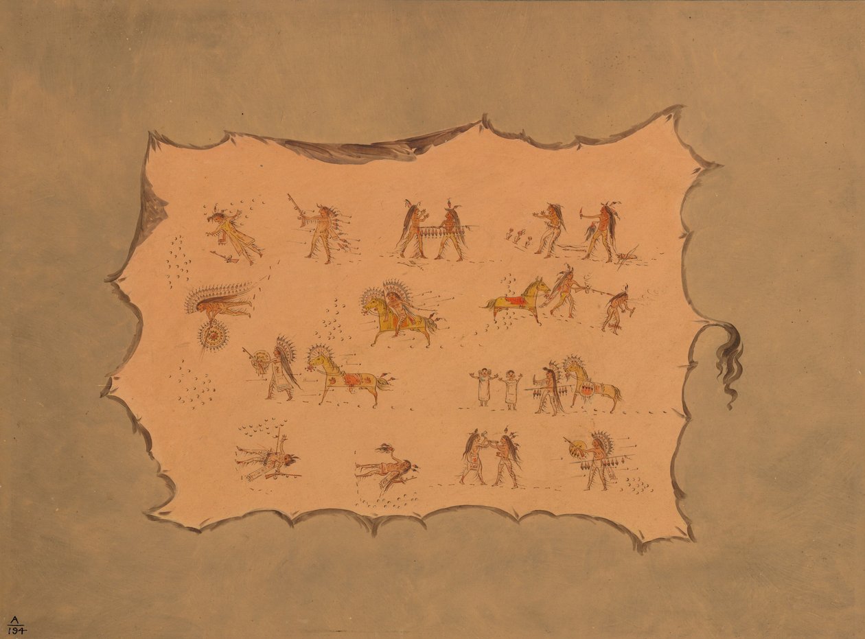 Faksimile des Gewandes von Mah-to-toh-pa - Mandan von George Catlin