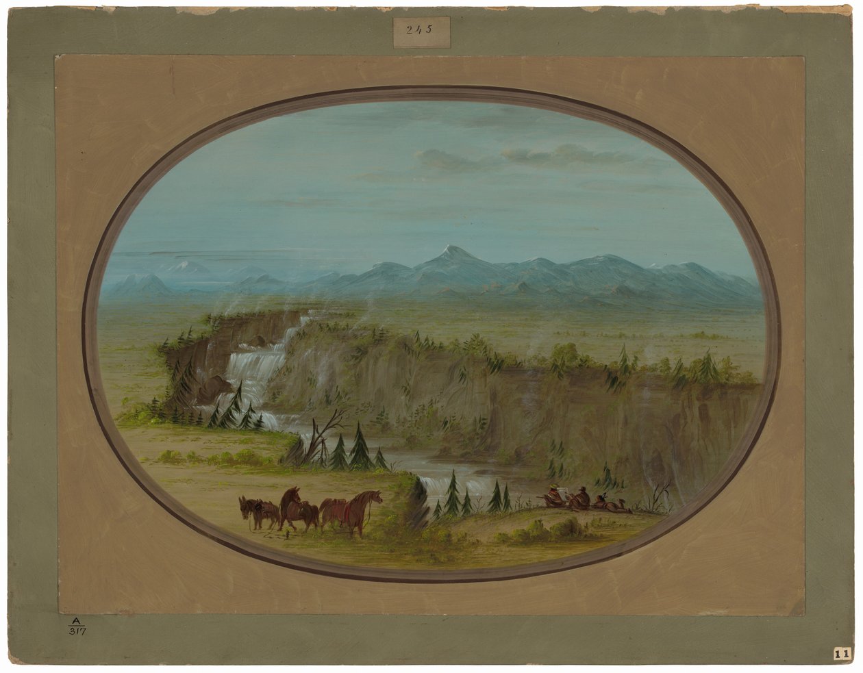 Wasserfälle des Snake River von George Catlin