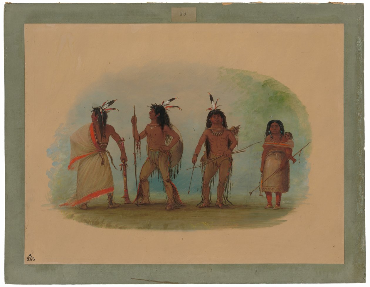 Vier Apachee-Indianer von George Catlin