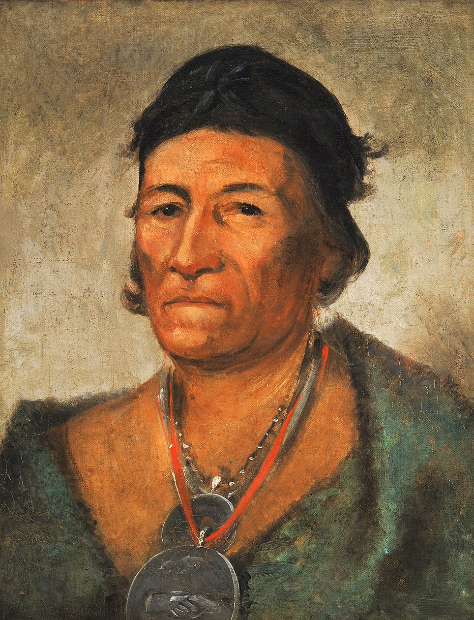 Ko-mán-i-kin, Große Welle, ein alter und angesehener Häuptling, 1831