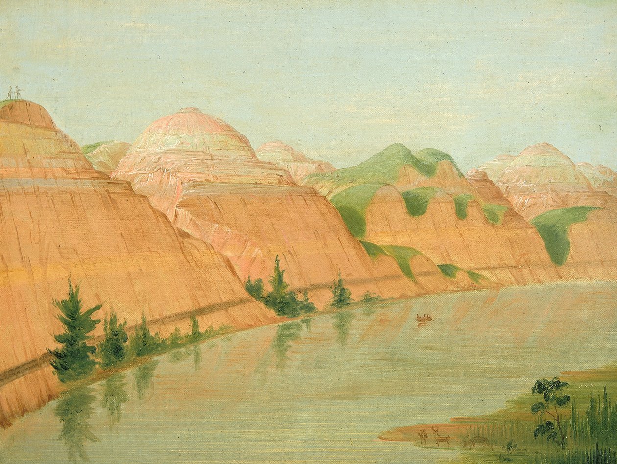 Prächtige Lehmklippen, 1800 Meilen oberhalb von St. Louis von George Catlin