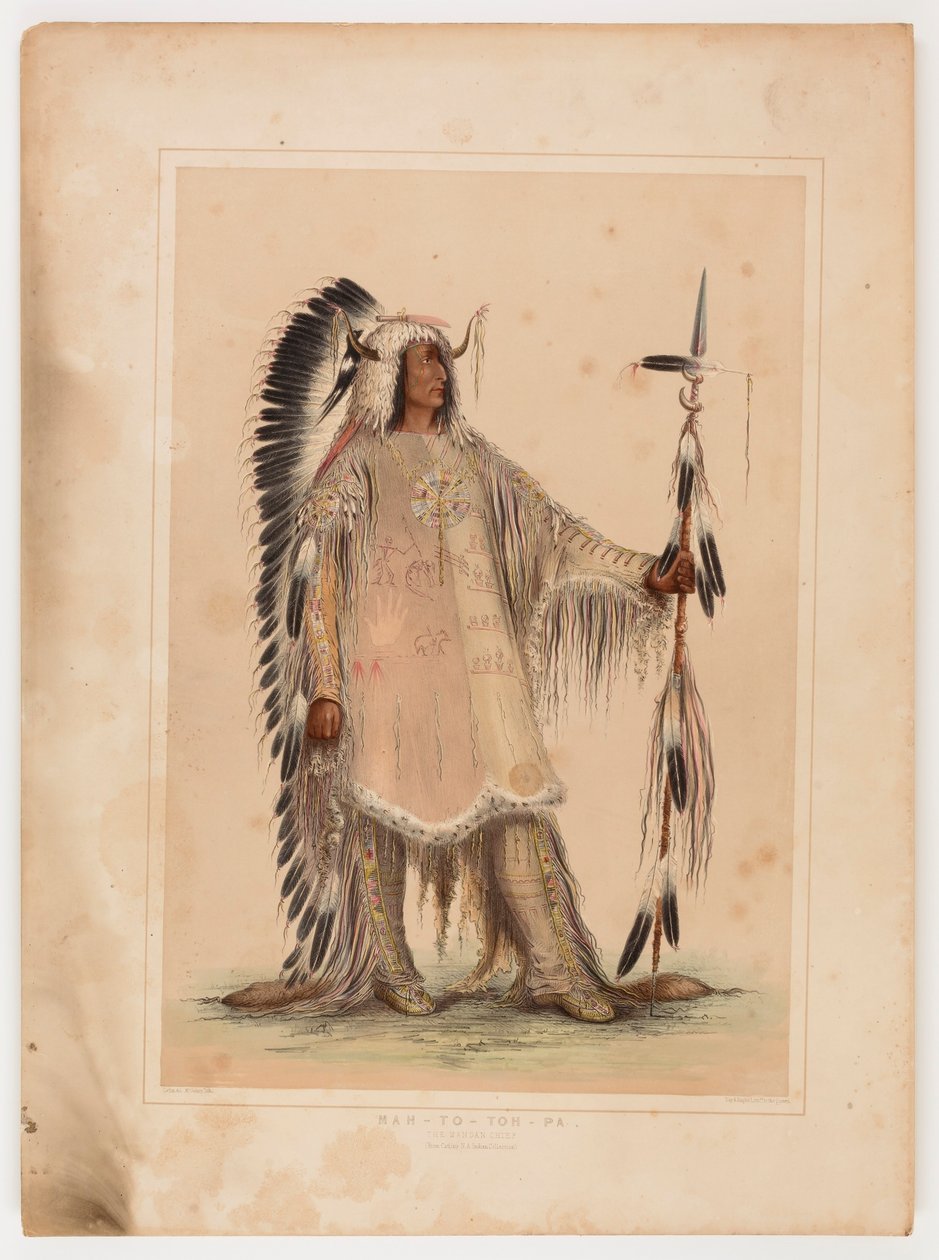 Mah-to-toh-pa, der Mandan-Häuptling von George Catlin