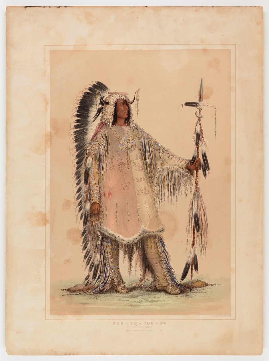Mah-to-toh-pa, der Mandan-Häuptling von George Catlin