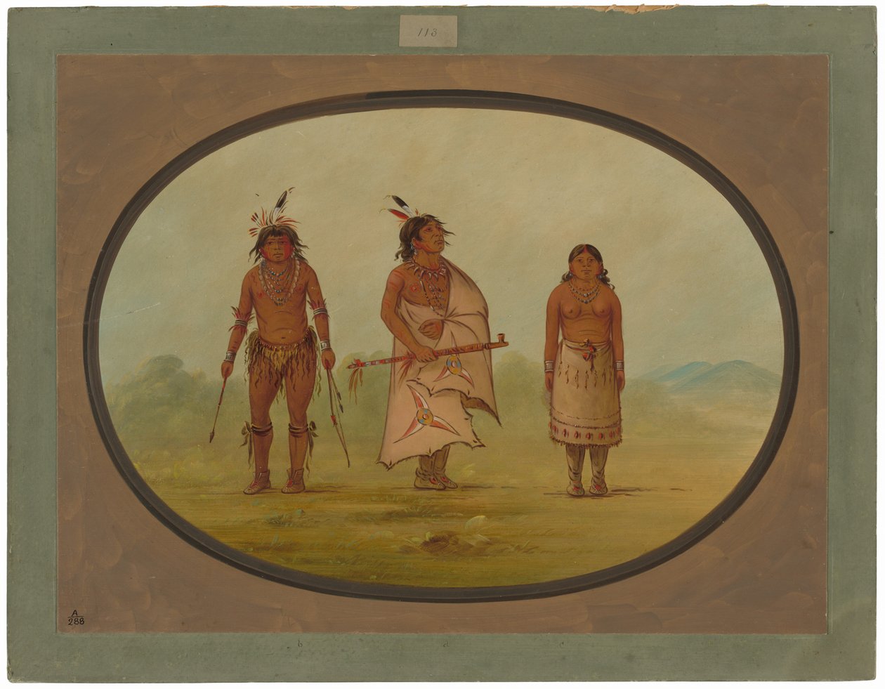 Mohave-Häuptling, ein Krieger und seine Frau von George Catlin