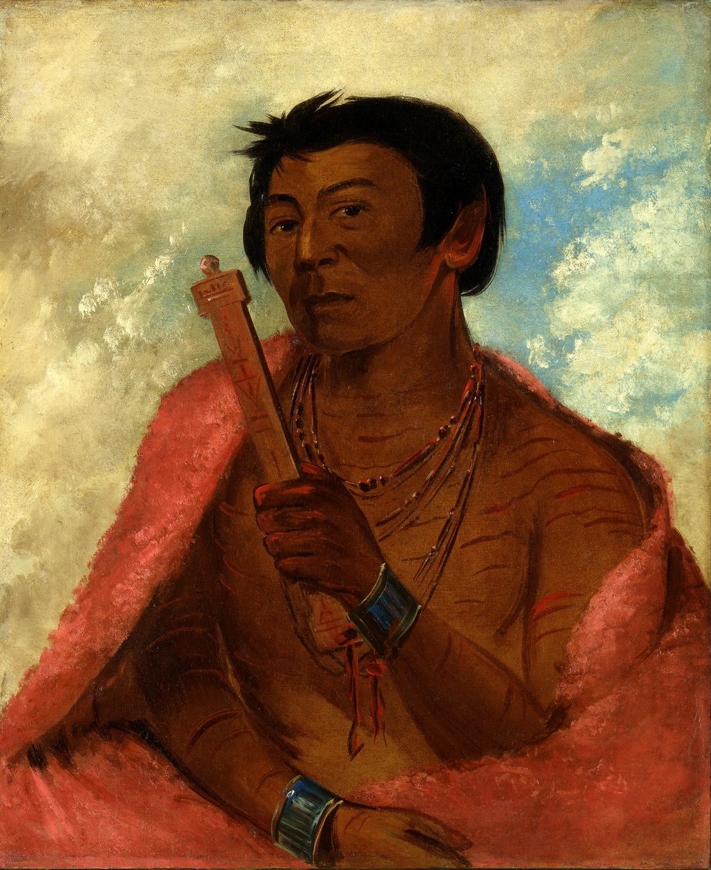 On-sáw-kie, Der Sauk, beim Beten von George Catlin