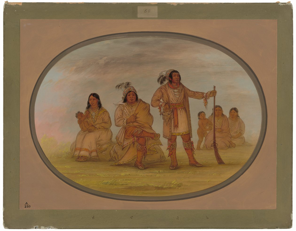 Osceola und vier Seminolen-Indianer von George Catlin