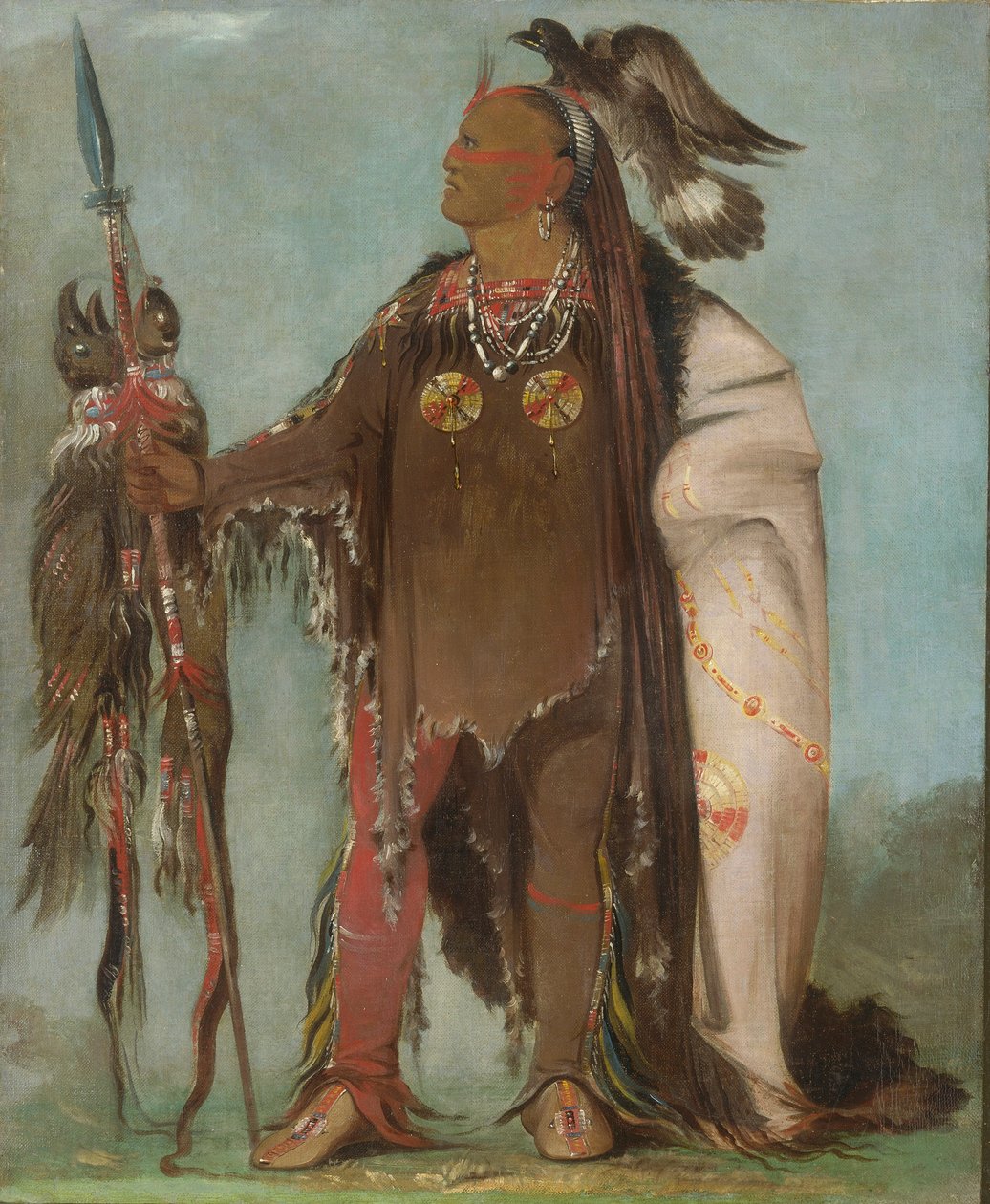 Pa-rís-ka-róo-pa, Zwei Krähen, ein Bandhäuptling von George Catlin
