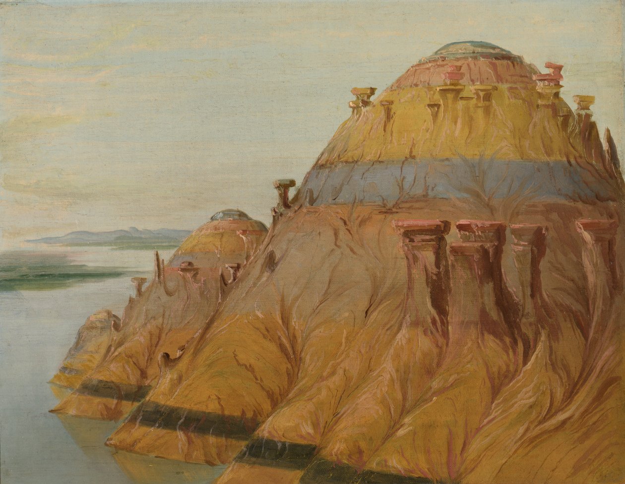 Malerische Lehmklippe, 1700 Meilen über St. Louis von George Catlin
