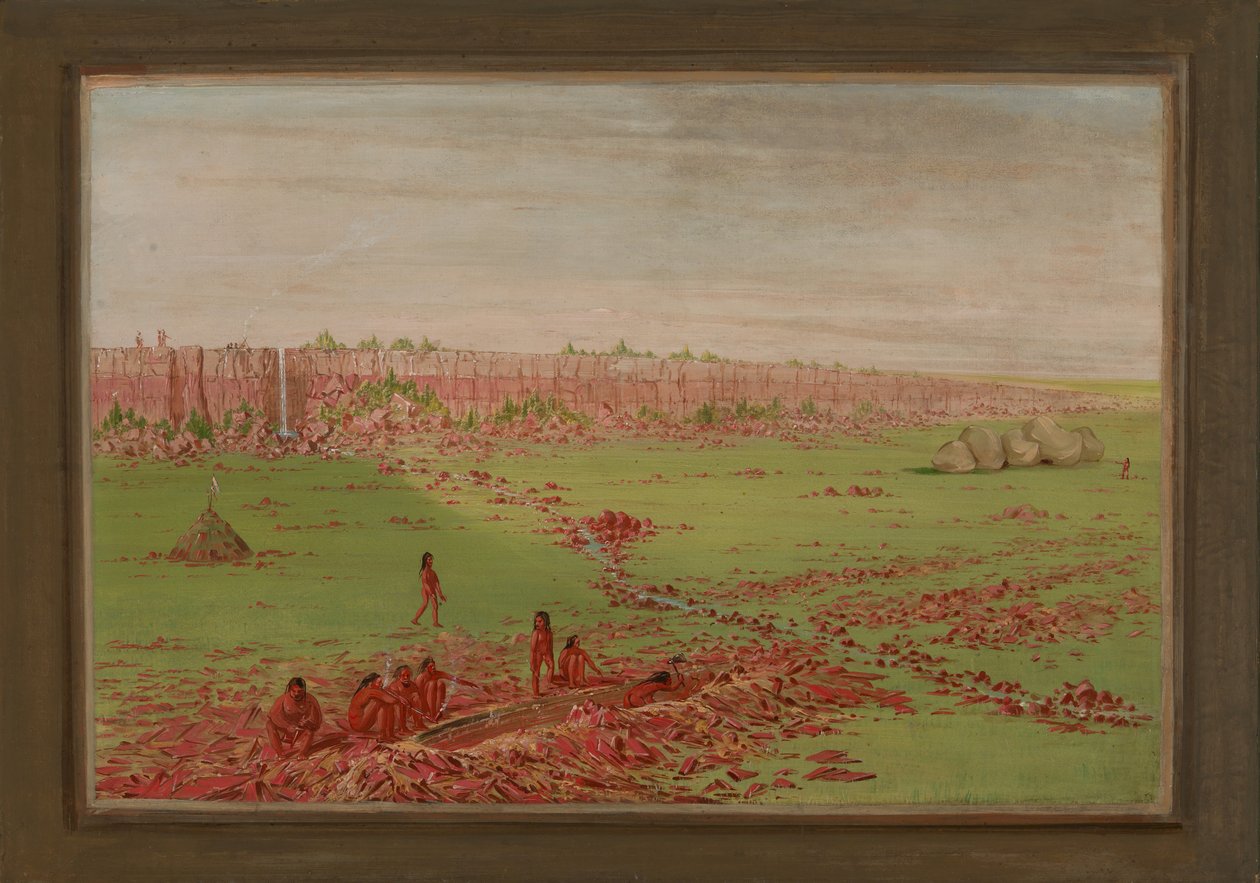 Pipestone-Steinbruch am Coteau des Prairies von George Catlin