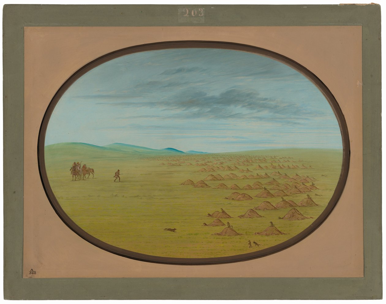 Präriehund-Dorf von George Catlin
