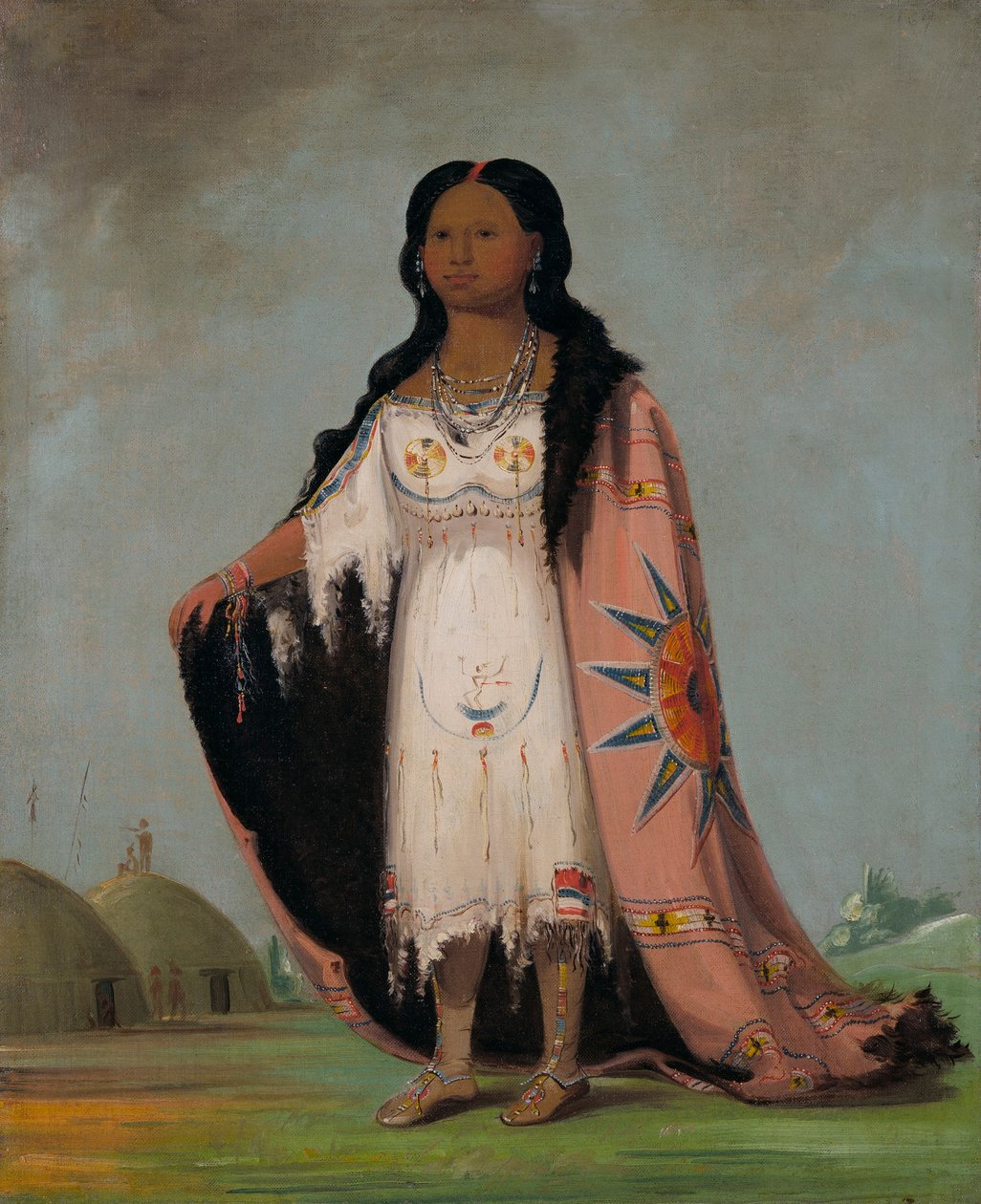 Pshán-shaw, Süßduftendes Gras, Zwölfjährige Tochter von Bloody Hand von George Catlin